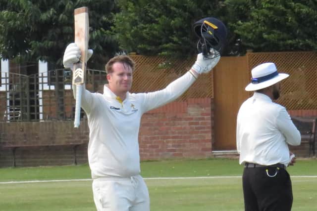 Jordan Cook - fine century for Lincolnshire.