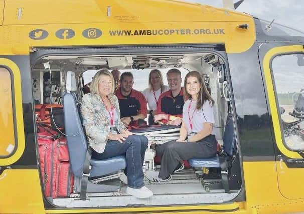 Fairburn's are celebrating a £40,000 charity milestore for the Lincs and Notts Air Ambulance.