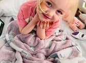 Lily Harley undergoing chemotherapy,