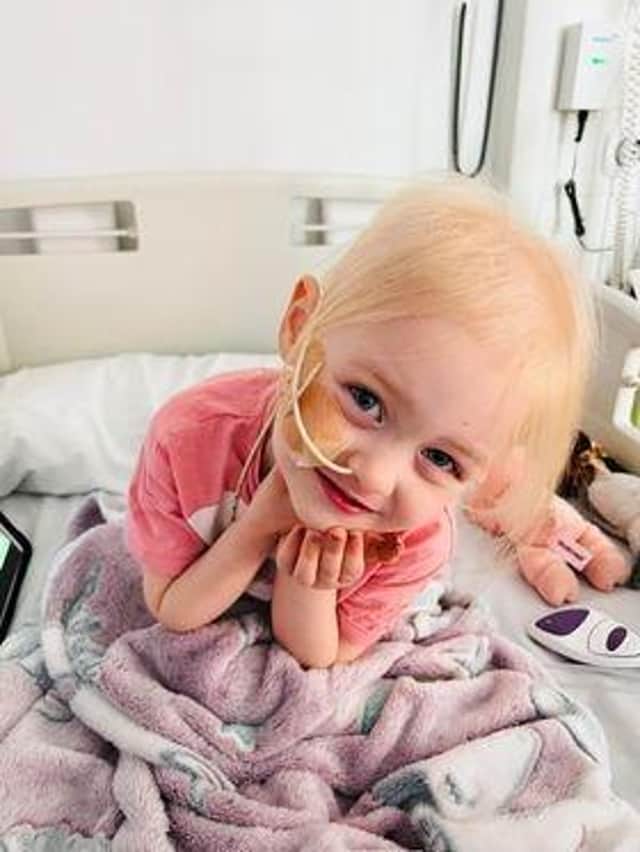 Lily Harley undergoing chemotherapy,