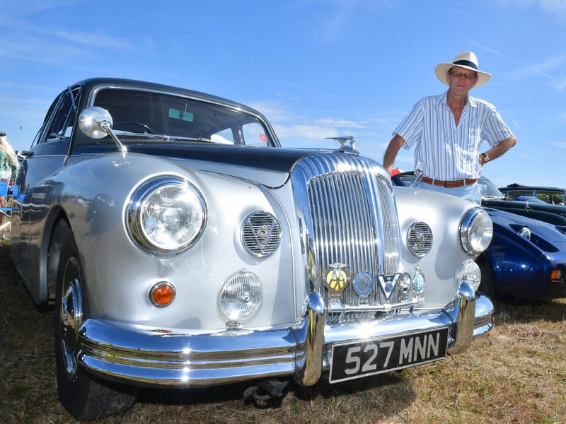 Greville Taverner, of Long Sutton, with his 1962 Daimler.