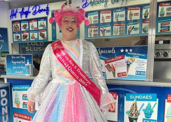 Rob Ives, Sutton on Sea and Trusthorpe's new Carnival Queen.