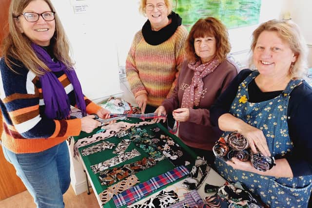 Group leader Linda Kiddell, right, with support assistants, from left, Nikki, Selina and Sue