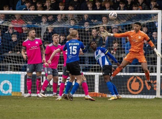 Boston United were beaten five minutes into stoppage-time after a battling defensive display.