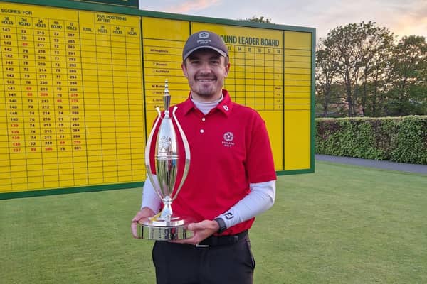Will Hopkins with the Lytham Trophy earlier this year.