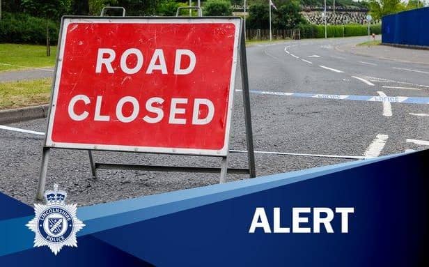 The A17 Sleaford bypass is partially blocked after a collision.