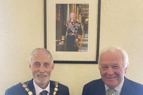 Coun Mike Clarke and Lord Lieutenant Toby Dennis.