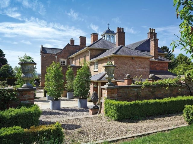 The north-east corner of the property, near the orangery.
