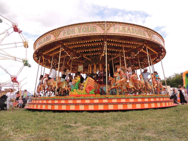 Fun fair at Heckington Show.
