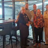 From left to right - Kate Snell, Tristan Jorgenson, Deputy Mayor Councillor Darren Hobson, Deputy Mayoress Sarah-Jayne Hobson and Amy Conyard (co-founder).
