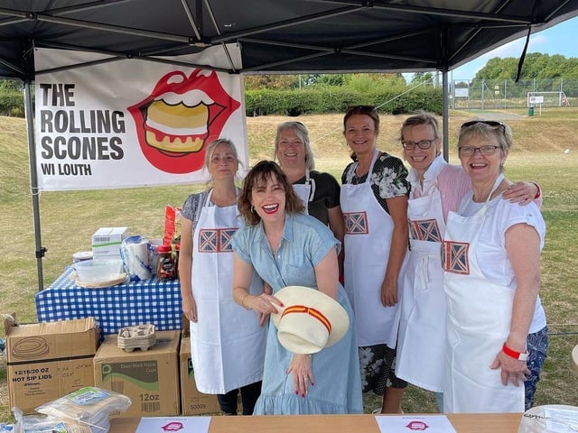 Louth & Horncastle MP Victoria Atkins joins Rolling Scones WI Louth at the 200th birthday celebrations.