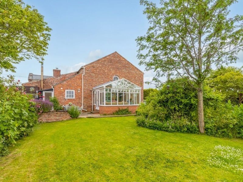 The rear of the home and garden.