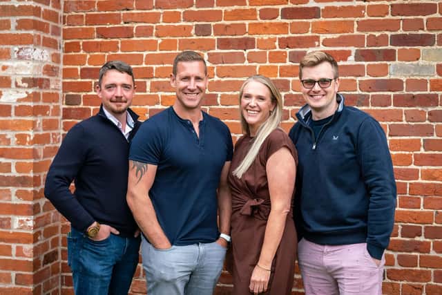SafeKeep founders: L-R Robin Hyde-Chambers, Andrew Byres, Ellen Widdup and Jacob Dilley