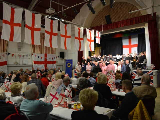 The hall was packed for the event