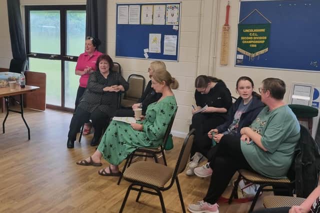 Volunteers at the Horncastle Youth Club meeting.