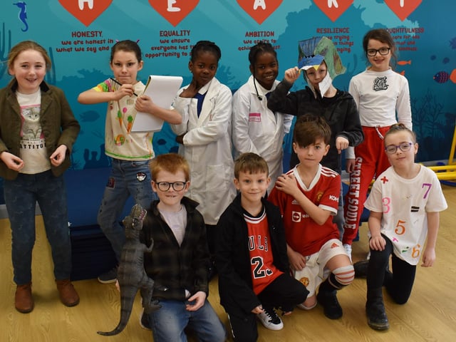 Colourful characters from World Book Day.