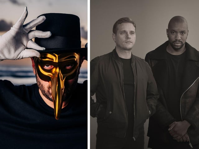 Claptone, left, and The Artful Dodger.