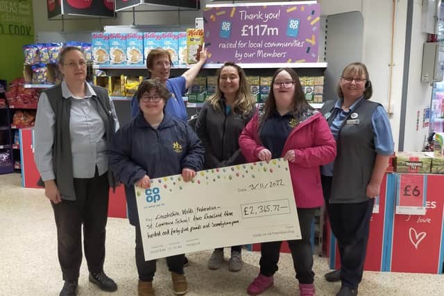 Horncastle Coop Members raised £2,345.72 for St Lawrence School.