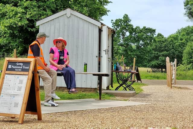 Volunteers in car park at Gunby Hall and Gardens