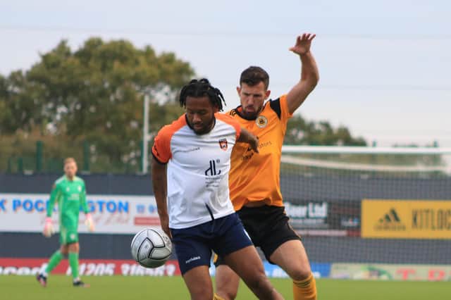 Janaai Gordon in action in the FA Cup contest at Boston. Photo: Oliver Atkin