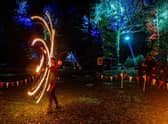 Firedancing in Stourton Woods 2021 