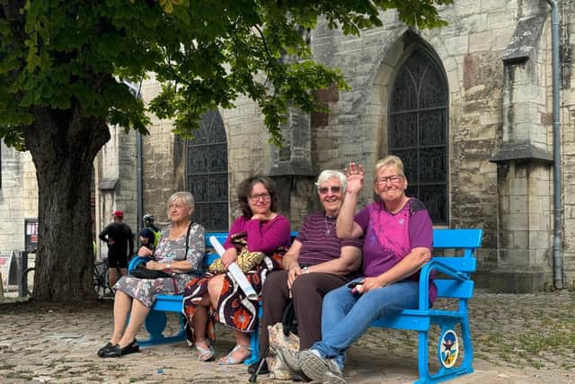 The bench already proving popular in Bad Gandersheim.