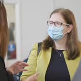 Dr Caroline Johnson, Public Health and Mental Health Minister, visited the Lincoln mass vaccination centre