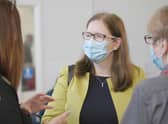 Dr Caroline Johnson, Public Health and Mental Health Minister, visited the Lincoln mass vaccination centre