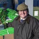 Tattershall's local County Councillor Tom Ashton was on hand to help give out the free trees and hedges. Photo: LCC
