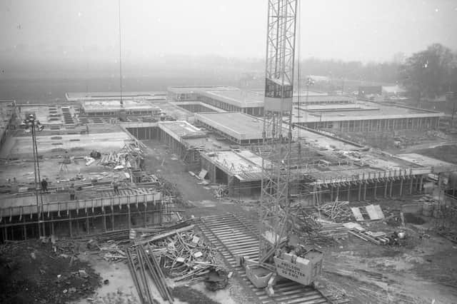 Progress on Boston's Pilgrim Hospital, taken in February 1969 from the fourth floor of what would become the maternity block. Iva came to the UK in 1970 and remembers seeing the hospital take shape.