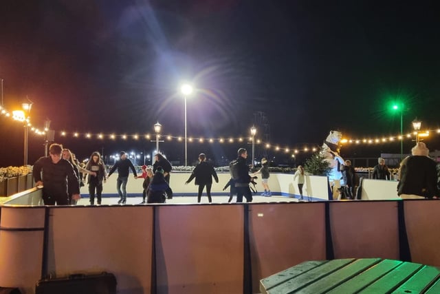 Ice skating has arrived at Skegness Pier - and families are loving it.