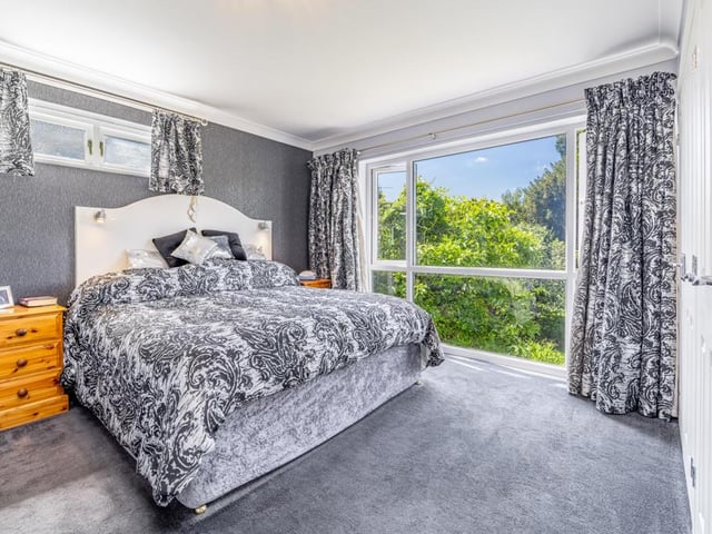 One of the two bedrooms at the rear of the property.