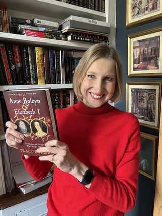 Tracy Borman with her new book Anne & Elizabeth.