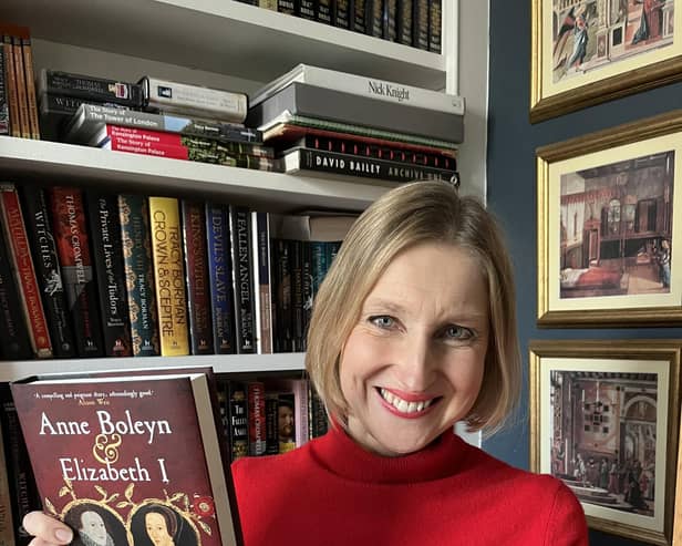 Tracy Borman with her new book Anne & Elizabeth.