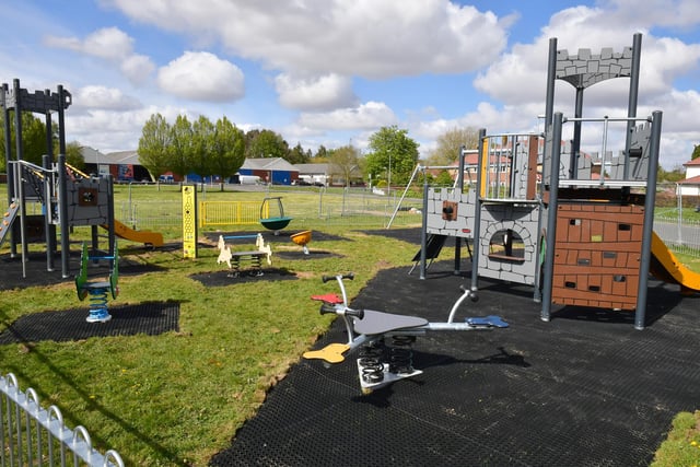 There are lots of new fun things for children to play with at the playground.