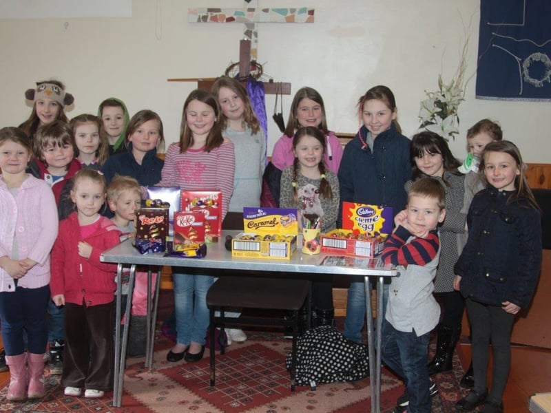 Here we see youngsters taking part in an Easter egg hunt at Burgh Baptist Church.