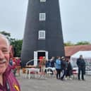 Malcolm Ringsell,  treasurer of Burgh-le-Marsh Heritage Group at the re-opening of the heritage centre last year