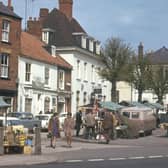 Horncastle market place pictured in the 1960s.