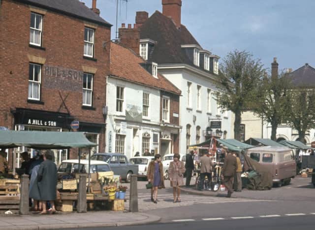 Horncastle market place pictured in the 1960s.