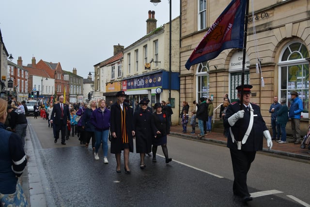 Members of the Salvation Army paraded