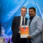 Blyton Dental receiving the award for 'Best New Business' in 2018
