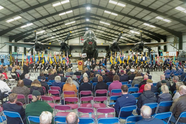 The Poppy Appeal was launched  in the Lancaster hangar at Lincolnshire Aviation Heritage Centre at East Kirkby