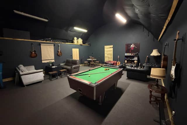 The meeting and ideas room at Hub 101, which operates from an old Nissen hut.