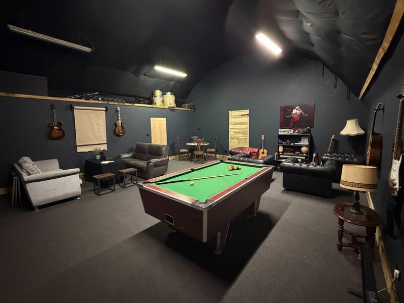 The meeting and ideas room at Hub 101, which operates from an old Nissen hut.
