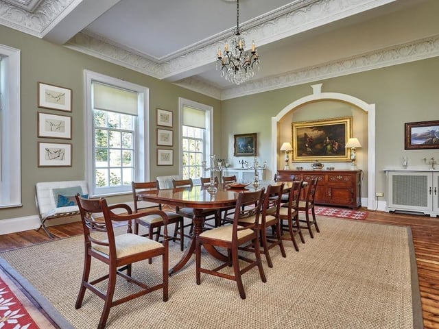 The dining room.