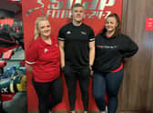 Club manager Laura Markham, personal trainer, Adam Martin and assistant manager and personal trainer, Jenna Beckworth