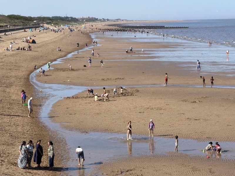 Bank Holiday weekend on Skegness Beach