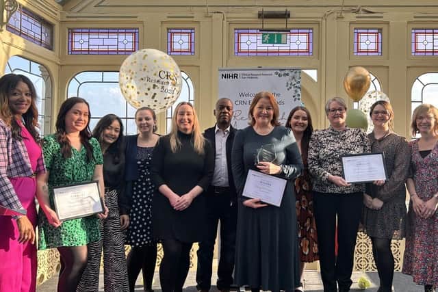 Tracy and the Research Team at the awards ceremony