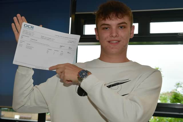 Former Head Boy at St George's Academy, James Askey, 18, got the grades he needed.