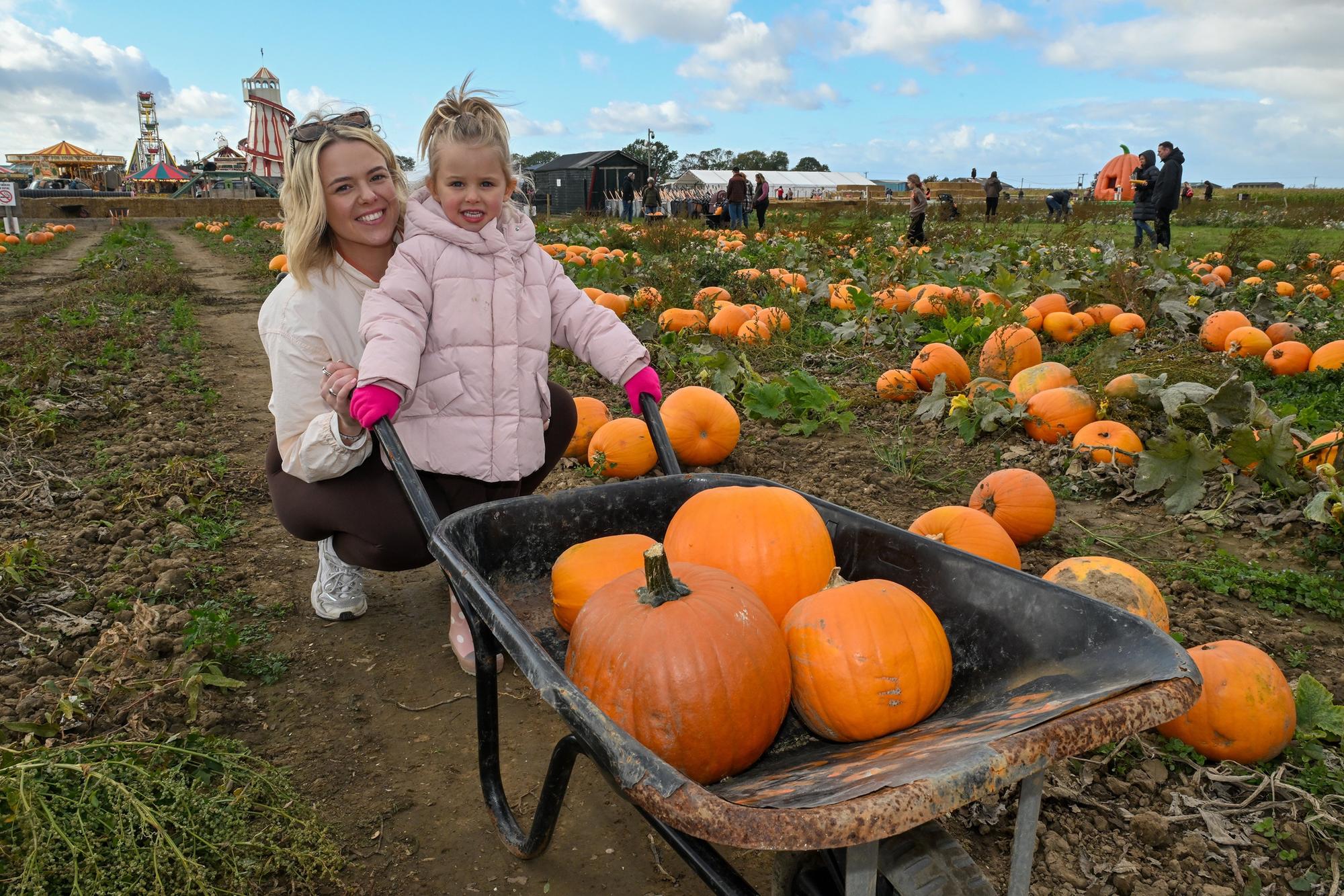 Amber and Arabella Bourne, four, of Louth.